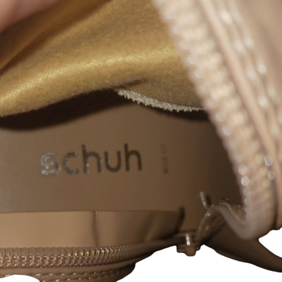 NEW Wide Fit Knee High Schuh Bella Tan Second Skin Platform Boots Size 8 - Picture 13 of 14